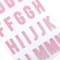 12 Pack: Pink Iridescent Fabric Alphabet Stickers by Recollections™